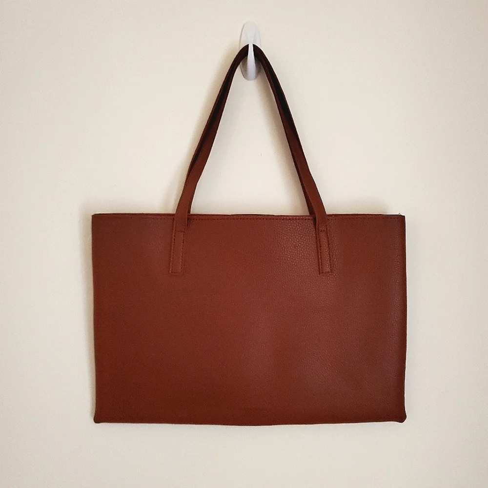 Vince Camuto Lucky Stripe Rusty Brown Laptop Bag - Picture 5 of 7